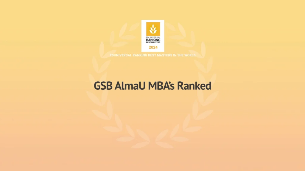 GSB AlmaU MBA’s Ranked